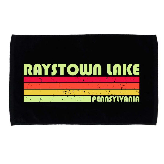 Retro Raystown Lake Pennsylvania Microfiber Hand Towel