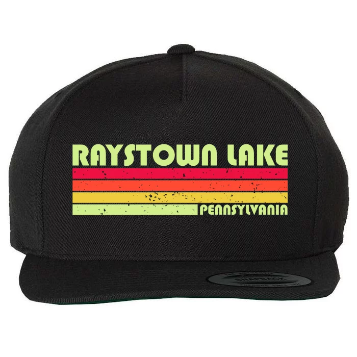 Retro Raystown Lake Pennsylvania Wool Snapback Cap