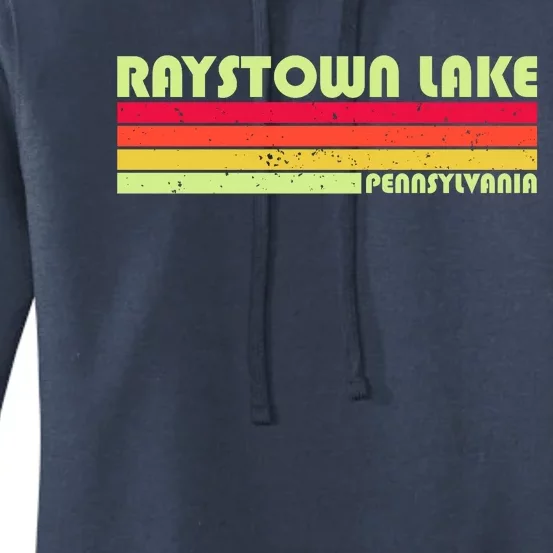 Retro Raystown Lake Pennsylvania Women's Pullover Hoodie