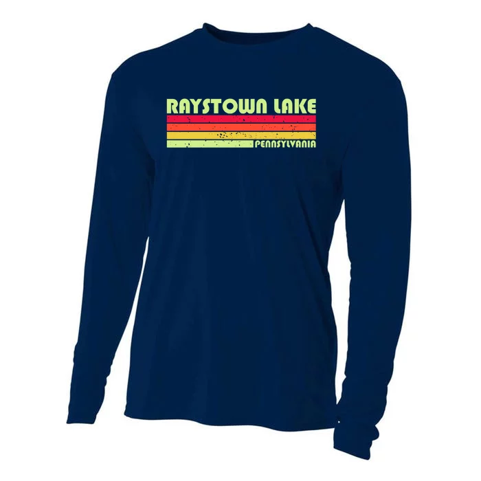 Retro Raystown Lake Pennsylvania Cooling Performance Long Sleeve Crew