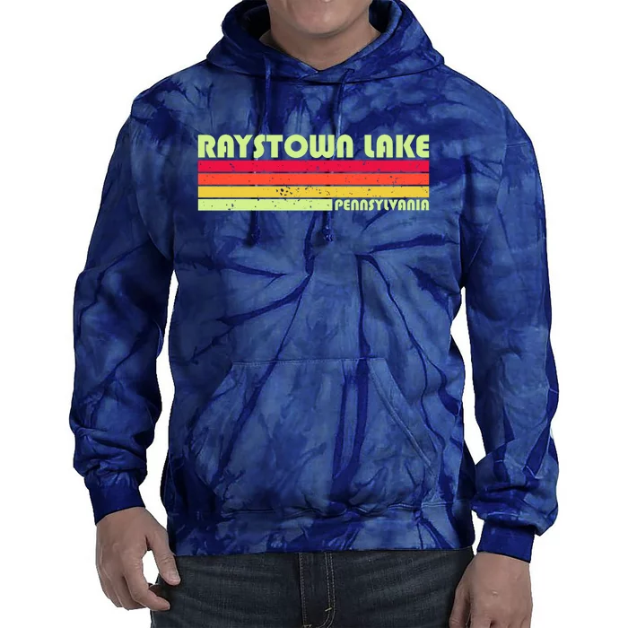 Retro Raystown Lake Pennsylvania Tie Dye Hoodie