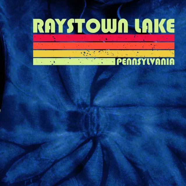 Retro Raystown Lake Pennsylvania Tie Dye Hoodie