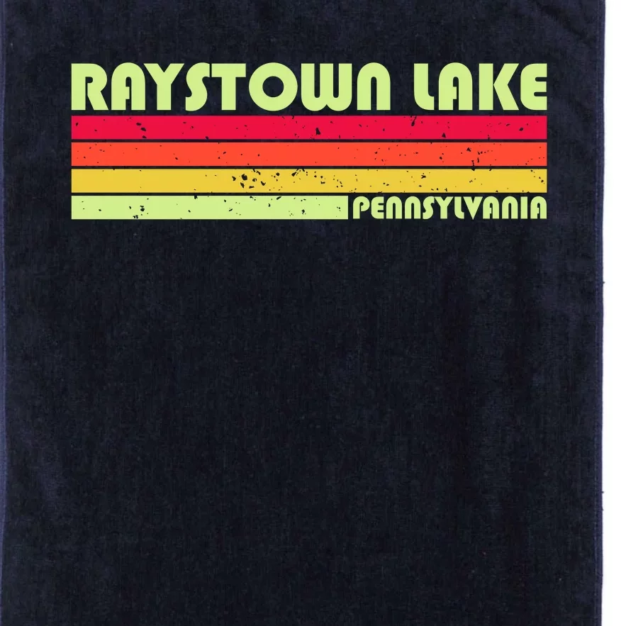 Retro Raystown Lake Pennsylvania Platinum Collection Golf Towel