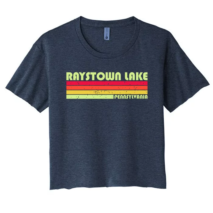 Retro Raystown Lake Pennsylvania Women's Crop Top Tee