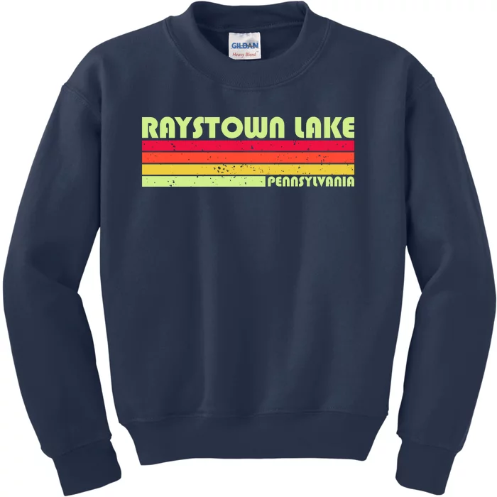 Retro Raystown Lake Pennsylvania Kids Sweatshirt