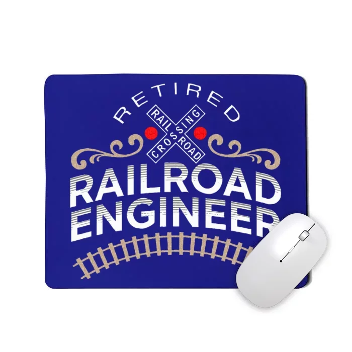 Retired Railroad Locomotive Train Engineer Mousepad