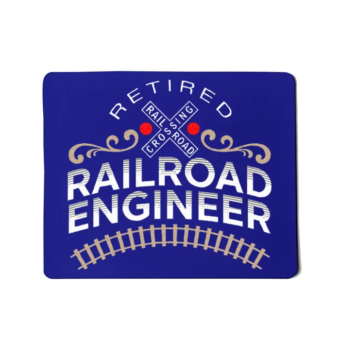 Retired Railroad Locomotive Train Engineer Mousepad