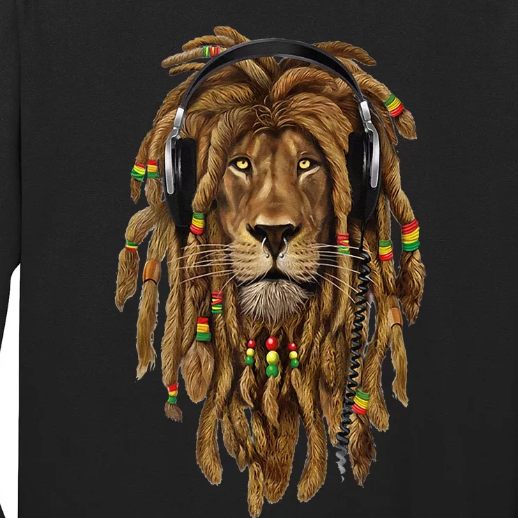 Rasta Reggae Lion Music Art For Rastafari Lover Long Sleeve Shirt