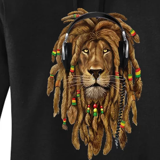 Rasta Reggae Lion Music Art For Rastafari Lover Women's Pullover Hoodie