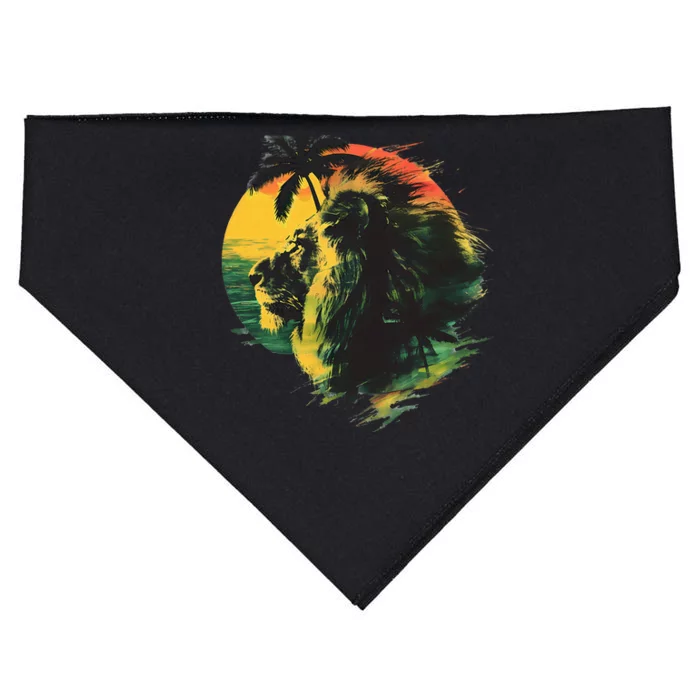 Rasta Reggae Lion Of Judah Rastafari Pride Jamaican Music USA-Made Doggie Bandana