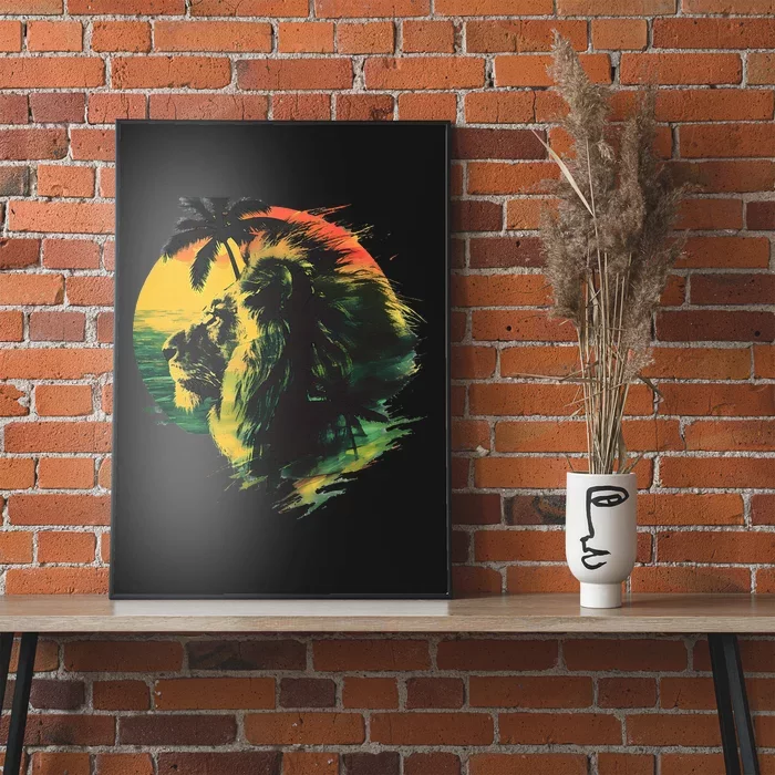 Rasta Reggae Lion Of Judah Rastafari Pride Jamaican Music Poster