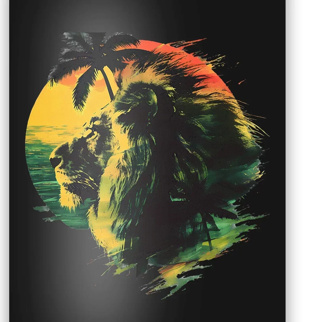 Rasta Reggae Lion Of Judah Rastafari Pride Jamaican Music Poster