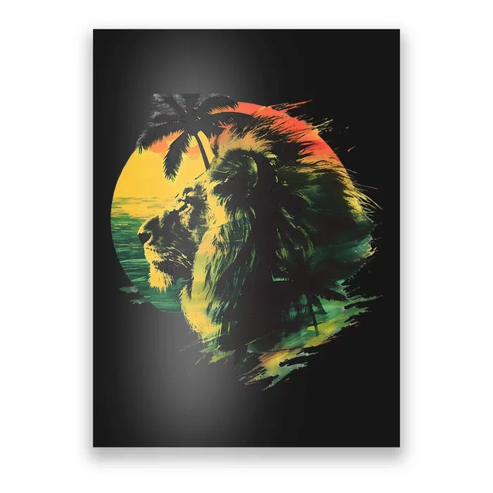 Rasta Reggae Lion Of Judah Rastafari Pride Jamaican Music Poster