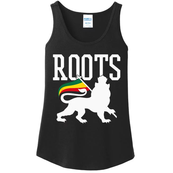 Reggae Roots Lion Of Judah Rastafari Music Rasta Gift Ladies Essential Tank