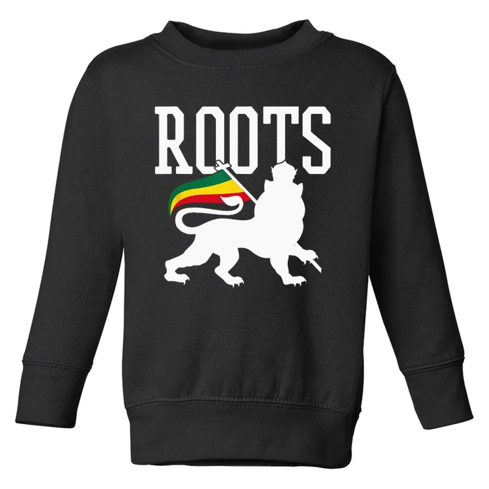 Reggae Roots Lion Of Judah Rastafari Music Rasta Gift Toddler Sweatshirt