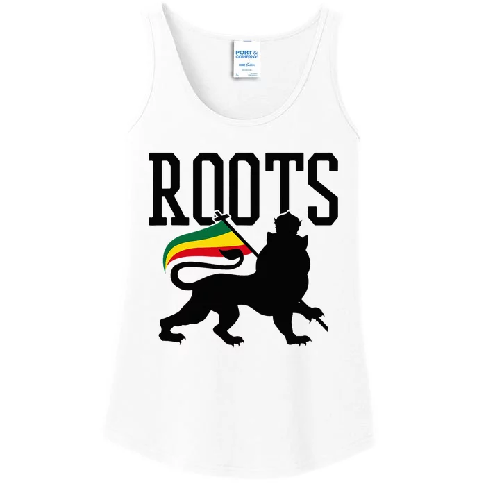 Reggae Roots Lion Of Judah Rastafari Music Rasta Gift Ladies Essential Tank