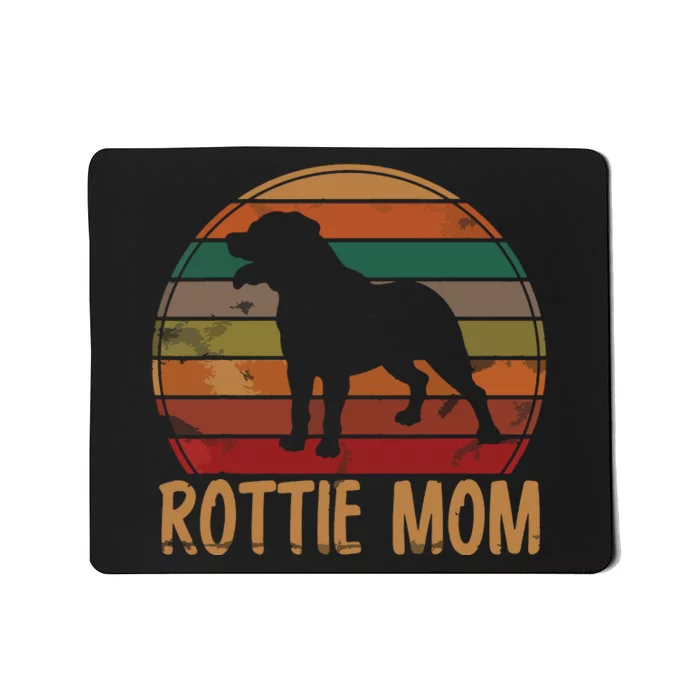 Retro Rottweiler Mom Gift Rott Dog Mother Pet Rottie Mama Mousepad