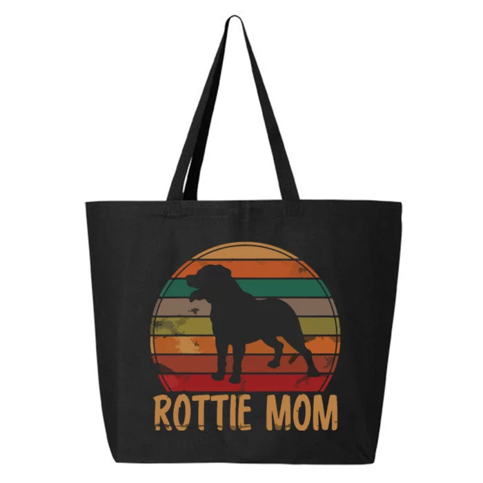 Retro Rottweiler Mom Gift Rott Dog Mother Pet Rottie Mama 25L Jumbo Tote