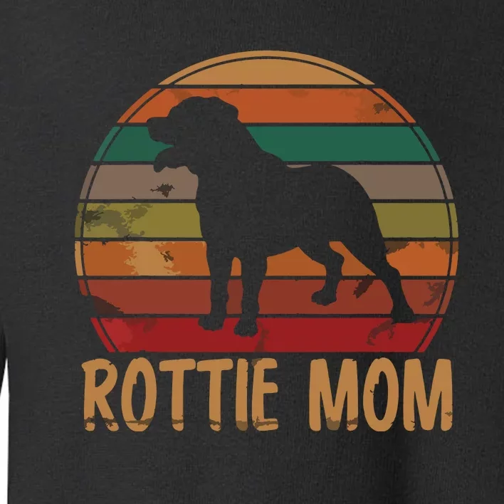 Retro Rottweiler Mom Gift Rott Dog Mother Pet Rottie Mama Toddler Sweatshirt