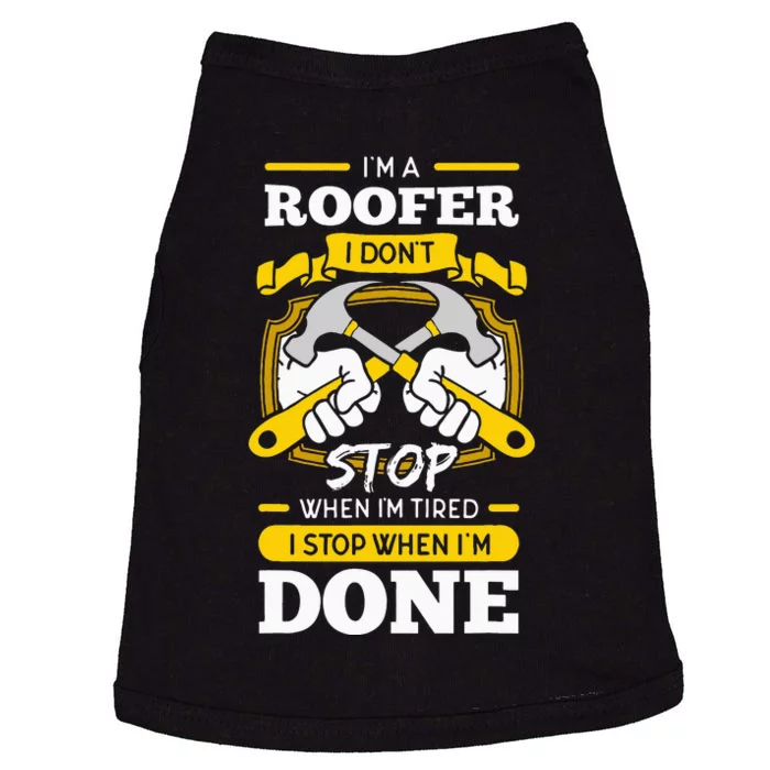 Roofer Roof Mechanic Construction Contractor Tradesperson Doggie Tank