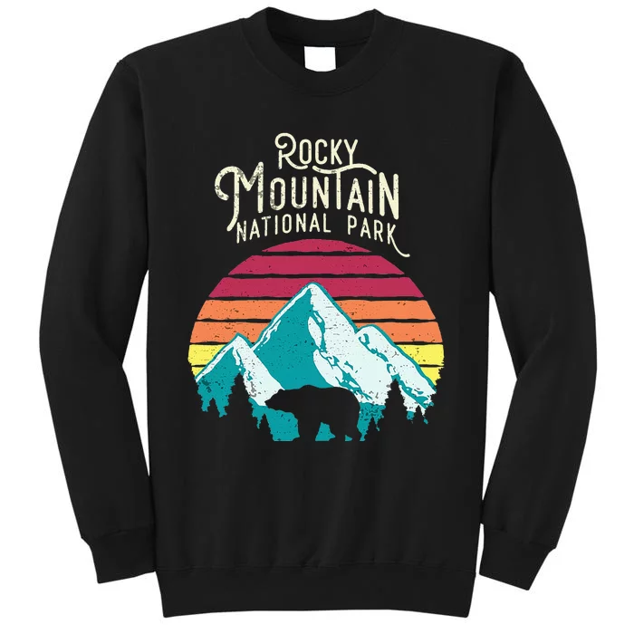 Retro Rocky Mountain National Park Colorado Bear Tall Sweatshirt