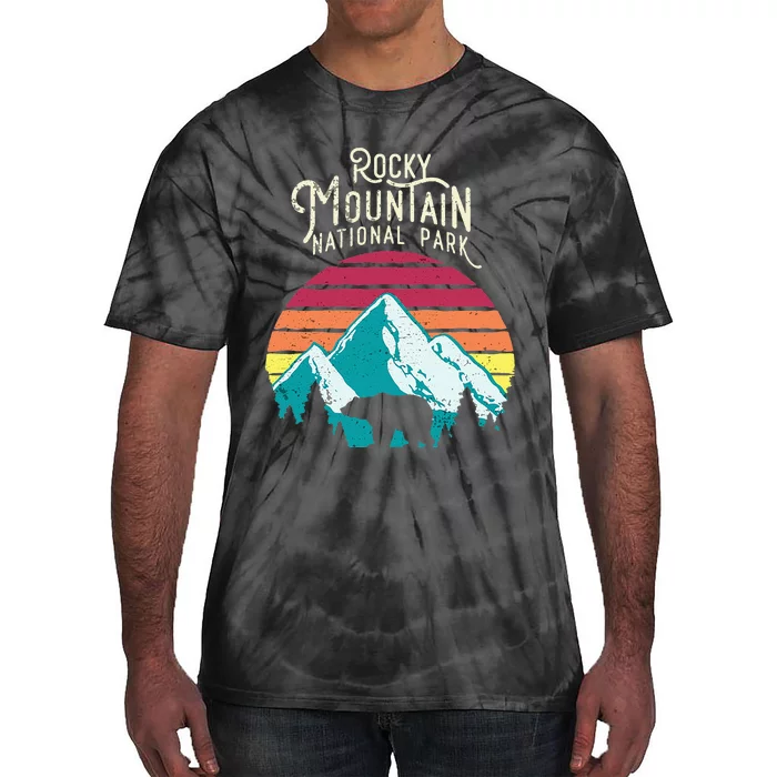 Retro Rocky Mountain National Park Colorado Bear Tie-Dye T-Shirt