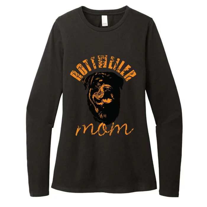 Rottweiler Rottie Mom Mom Vintage Womens CVC Long Sleeve Shirt