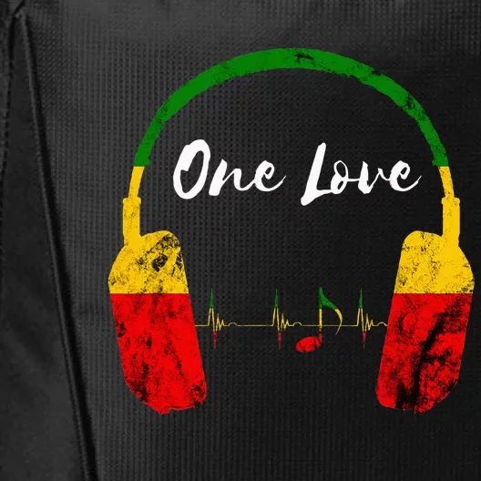 Rasta Reggae Music Headphones Jamaican Pride One Love City Backpack