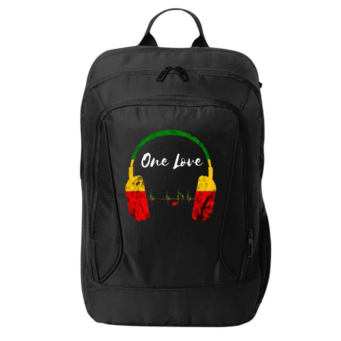 Rasta Reggae Music Headphones Jamaican Pride One Love City Backpack