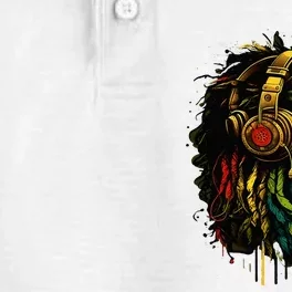 Rasta Reggae Music Headphones Jamaican Pride Lion Of Judah Dry Zone Grid Performance Polo