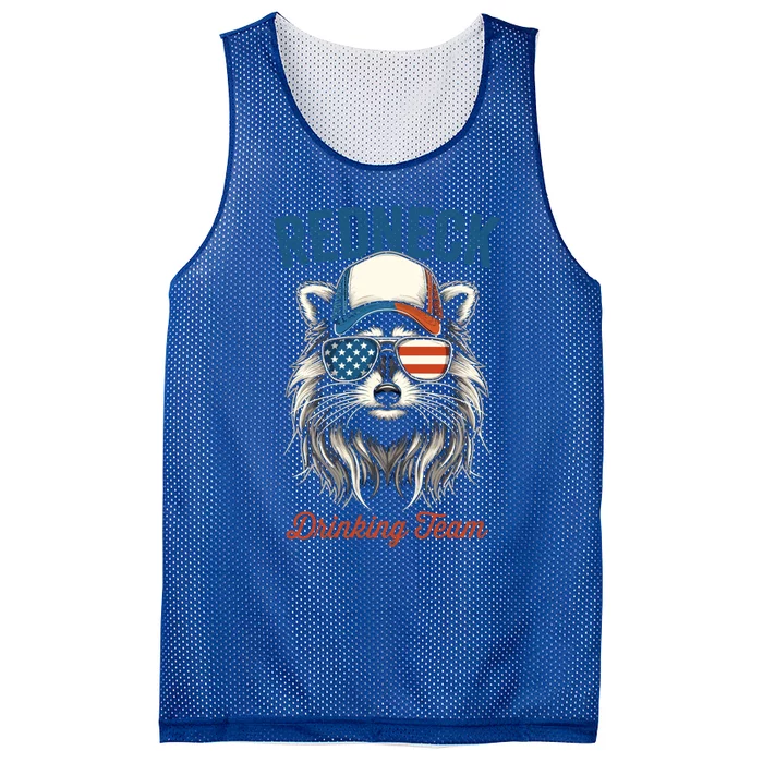 Redneck Raccoon Mullet White Trash Party Attire Hillbilly Gift Mesh Reversible Basketball Jersey Tank