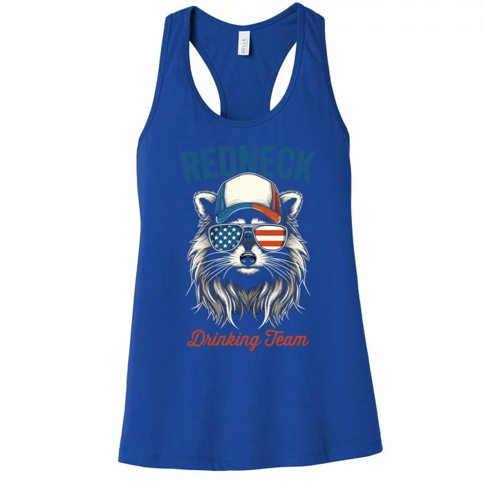 Redneck Raccoon Mullet White Trash Party Attire Hillbilly Gift Women's Racerback Tank