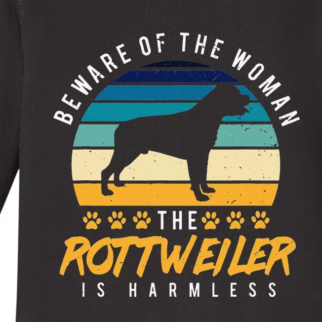 Rottweiler  Rotti Mom Gift Dog Dad Baby Long Sleeve Bodysuit