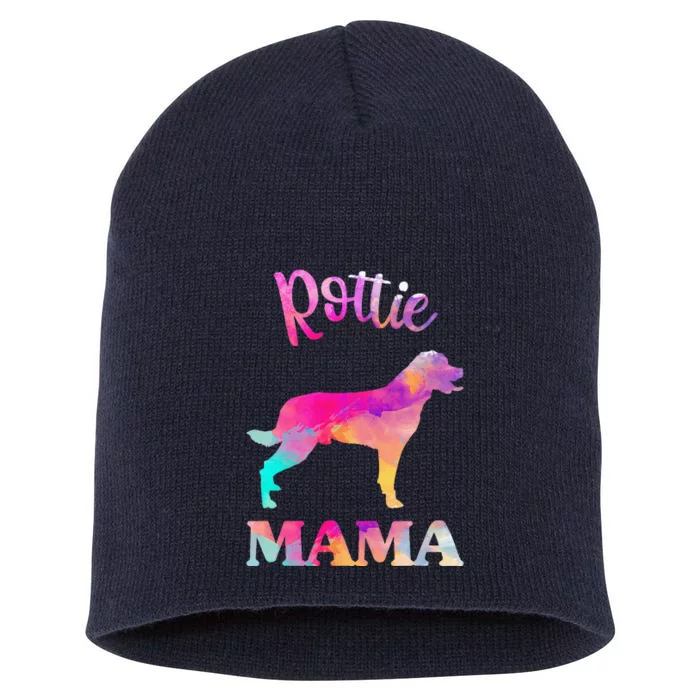 Rottie Rottweiler Mama Funny Mothers Day Dog Mom Short Acrylic Beanie