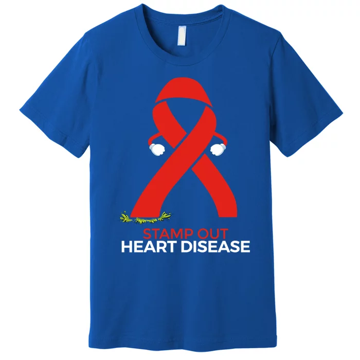 Red Ribbon Month Products Funny Gift For Heart Disease Awareness Gift Premium T-Shirt