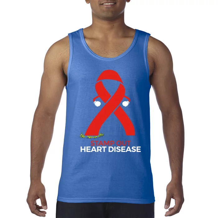 Red Ribbon Month Products Funny Gift For Heart Disease Awareness Gift Tank Top