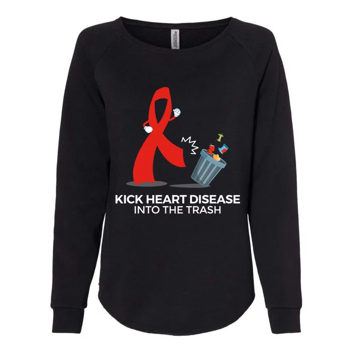 Red Ribbon Month Products Funny Gift For Heart Disease Awareness Gift Womens California Wash Sweatshirt