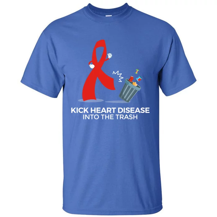 Red Ribbon Month Products Funny Gift For Heart Disease Awareness Gift Tall T-Shirt