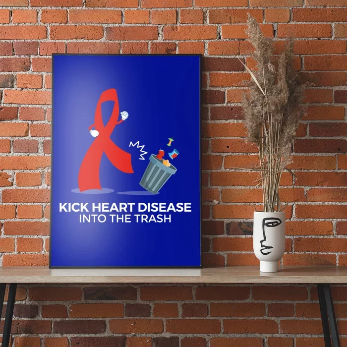 Red Ribbon Month Products Funny Gift For Heart Disease Awareness Gift Poster