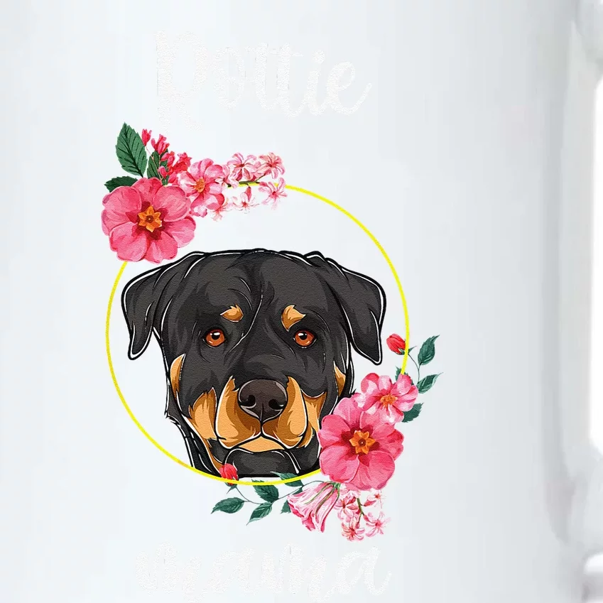 Rottweiler Rottie Mama Floral Mothers Day Dog Mom Black Color Changing Mug