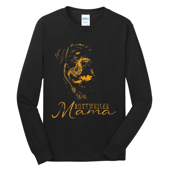 Rottweiler Rottie Mama Mom Mother Vintage Tall Long Sleeve T-Shirt