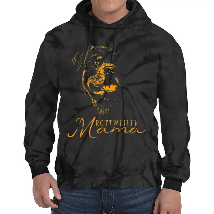 Rottweiler Rottie Mama Mom Mother Vintage Tie Dye Hoodie