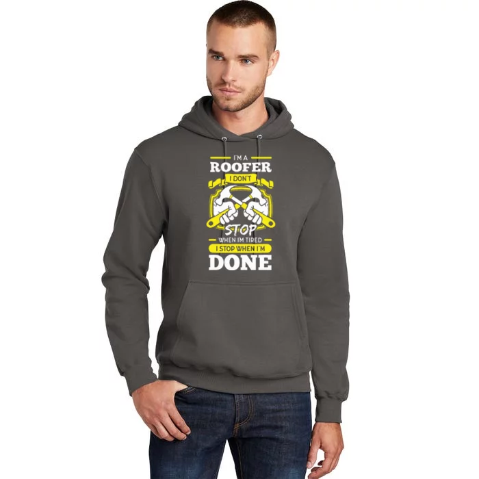 Roofer Roof Mechanic Construction Contractor Tradesperson Tall Hoodie