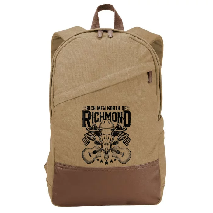 Retro Rich Men North Of Richmond Funny Flag USA T Cotton Canvas Backpack