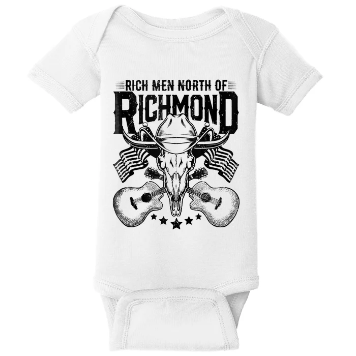 Retro Rich Men North Of Richmond Funny Flag USA T Baby Bodysuit