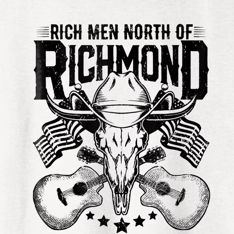 Retro Rich Men North Of Richmond Funny Flag USA T Women's Crop Top Tee