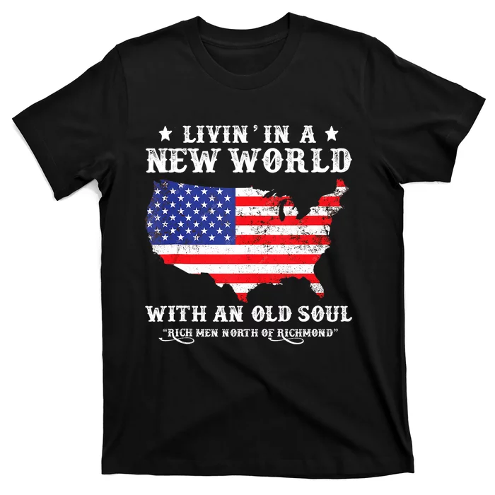 Retro Rich Men North Of Richmond Vintage American Flag T-Shirt