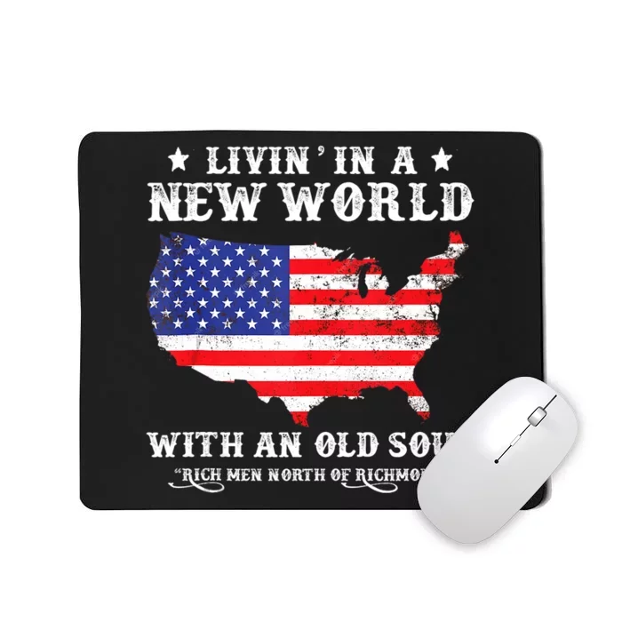 Retro Rich Men North Of Richmond Vintage American Flag Mousepad