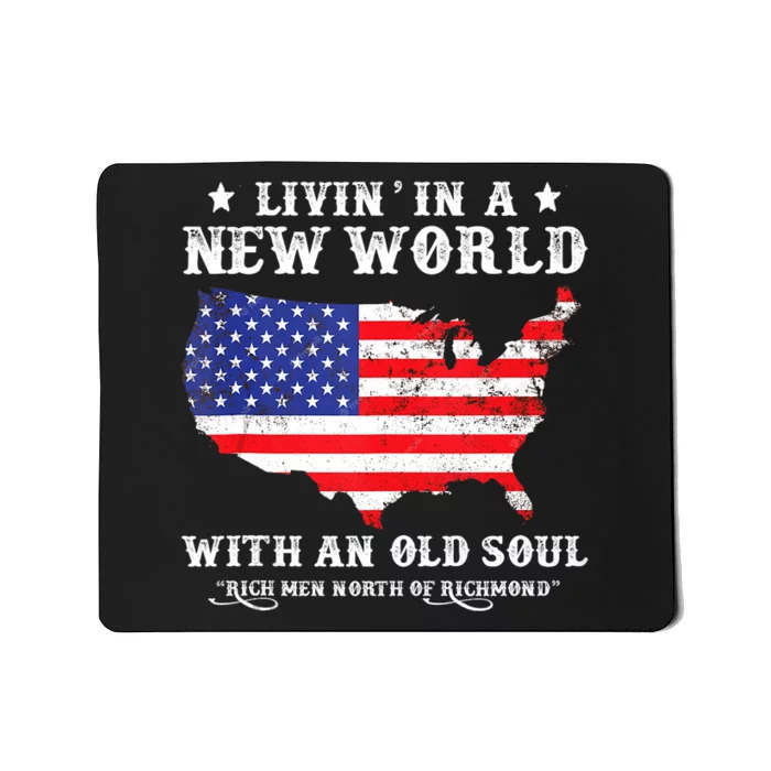 Retro Rich Men North Of Richmond Vintage American Flag Mousepad