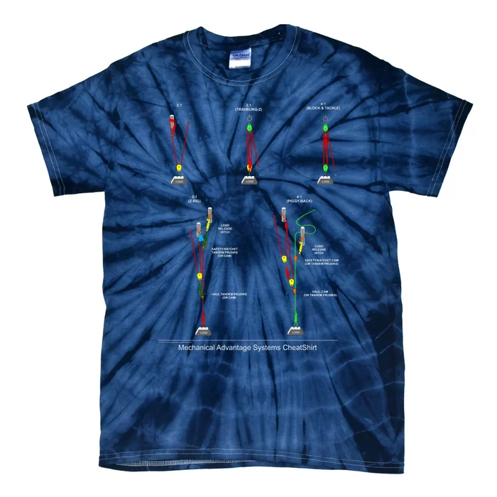 Rope Rescue Mechanical Advantage Systems Tie-Dye T-Shirt